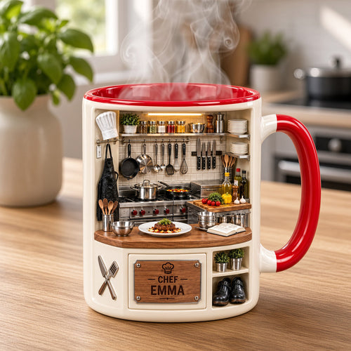“Cook in Style” - Personalized Cooking Mug - Perfect Gift for Food Lovers, Chefs, and Home Cooks Coffee Mug PopCulturePrints