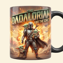Load image into Gallery viewer, “The Dadalorian and The Child: A Tribute to Fatherhood” - Personalized Magic Mug for Dad, Grandpa, and Any Father Figure Coffee Mug PopCulturePrints
