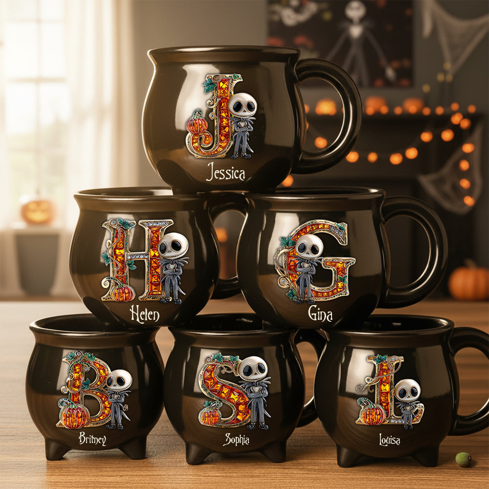 Spooky Alphabet Cauldron Mug - Personalized Halloween Gift for Your Loved Ones Cauldron Mug PopCulturePrints