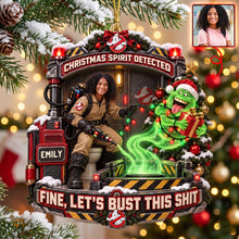 Load image into Gallery viewer, Christmas Spirit Detected: Custom Photo Ornament - Personalized Christmas Gift for Friends, Family, and Loved Ones
