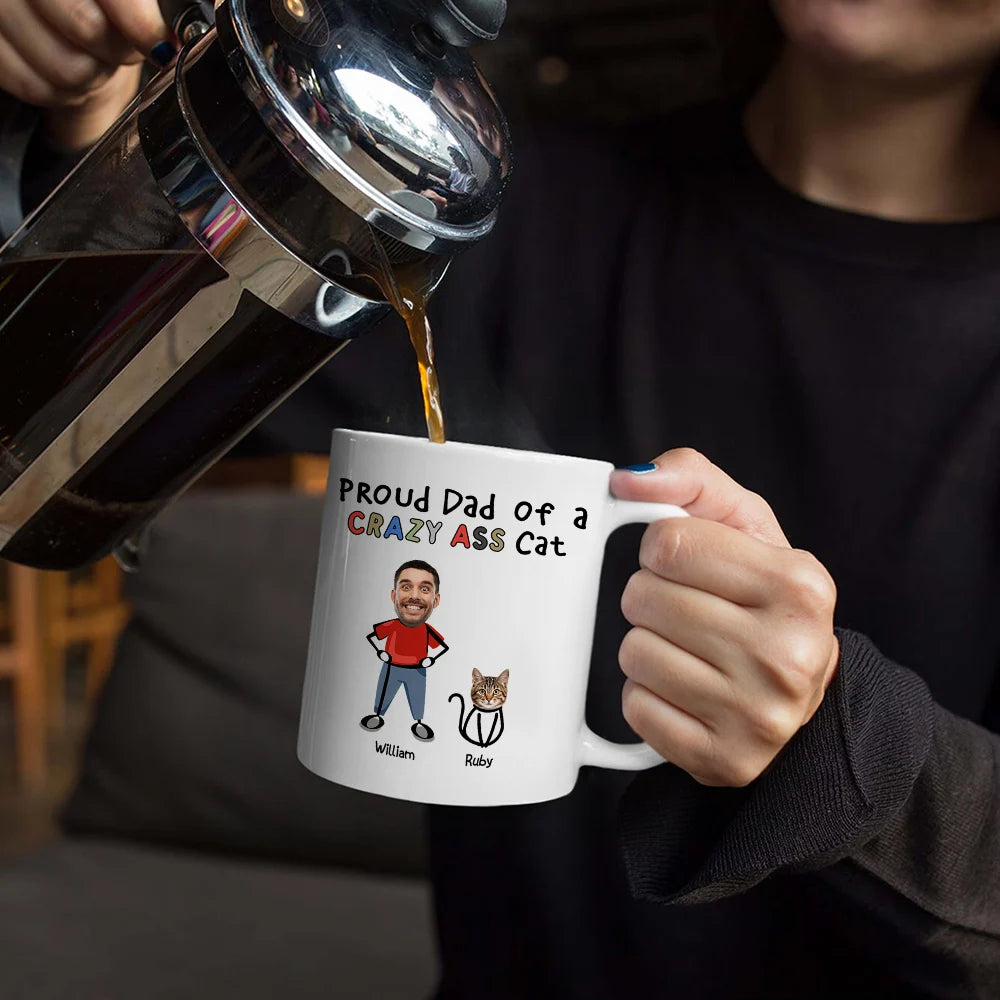 Proud Dog Dad - Custom Personalized Mug for Dog Lovers Mug PopCulturePrints