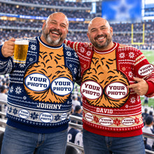 Load image into Gallery viewer, "Bring Laughter to Your Holidays with Our Funny Hairy Chest Sweater!" - Personalized 3D Knitted Ugly Sweater for Sports Lovers
