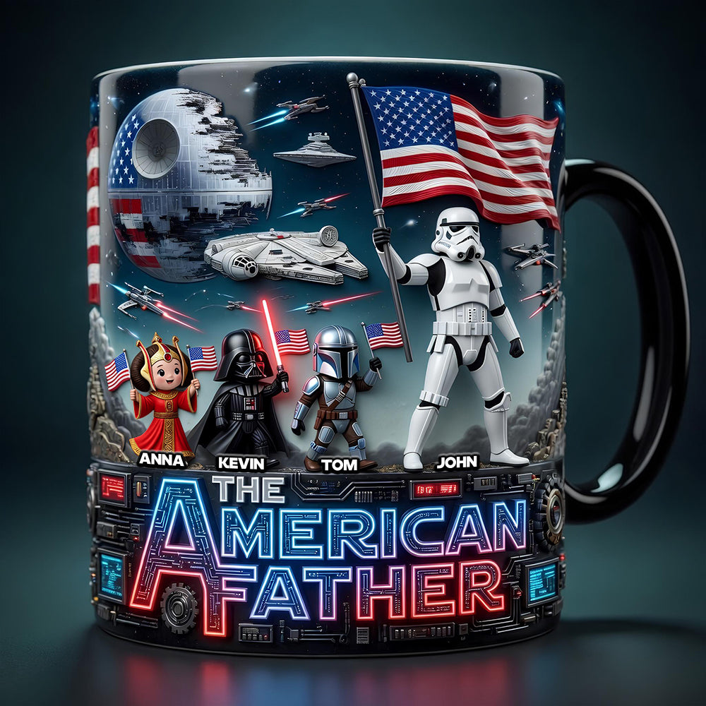 “Celebrate Your Inner Hero” - Dad Patriot Troop Magic Mug - Personalized Gift for Dads, Grandpas, and more! Coffee Mug PopCulturePrints