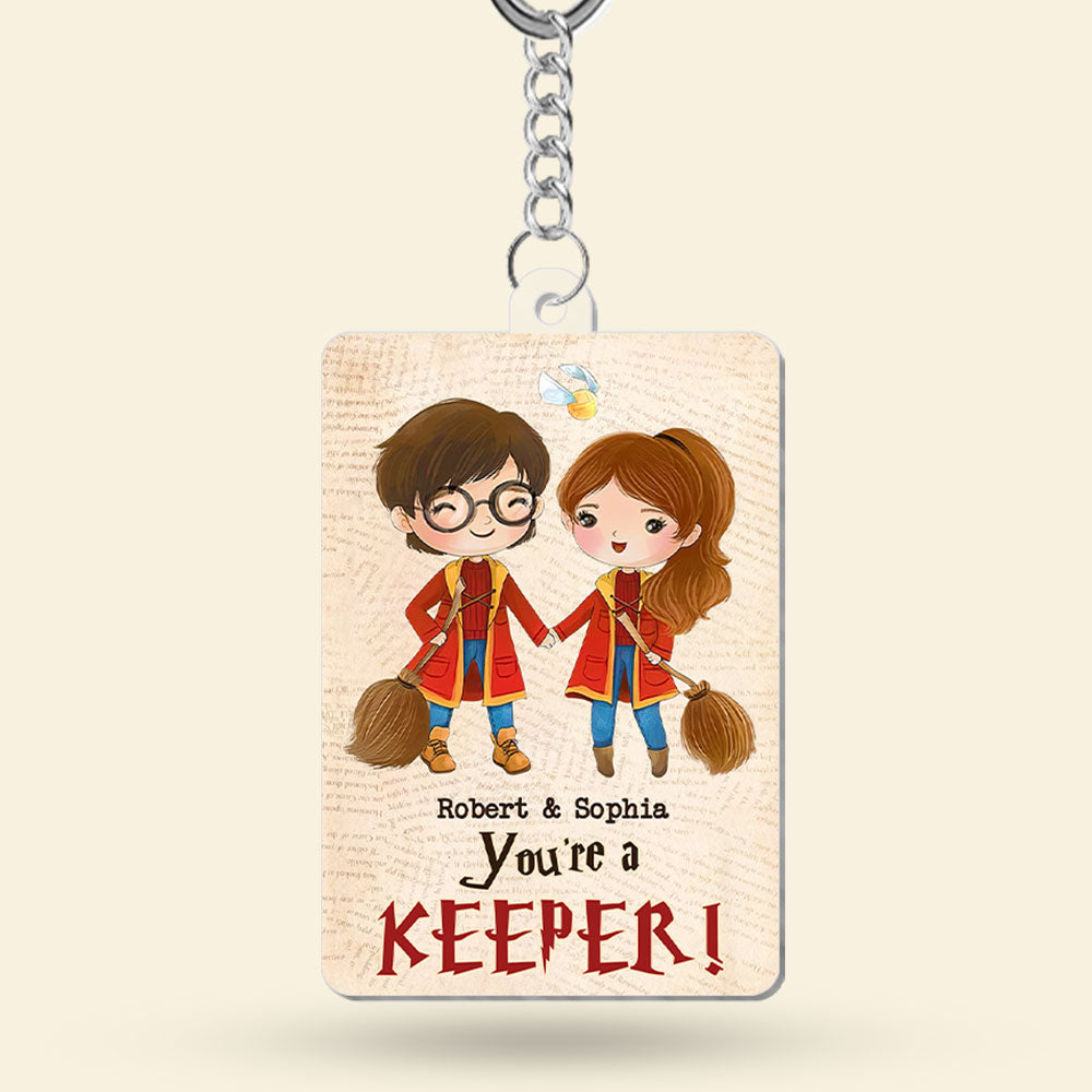 Personalized Harry Potter Keeper Keychain