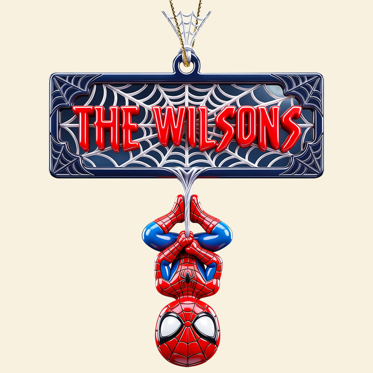 Swing into the Holidays: Web-Slinging Warrior Acrylic Ornament - Personalized Christmas Gift