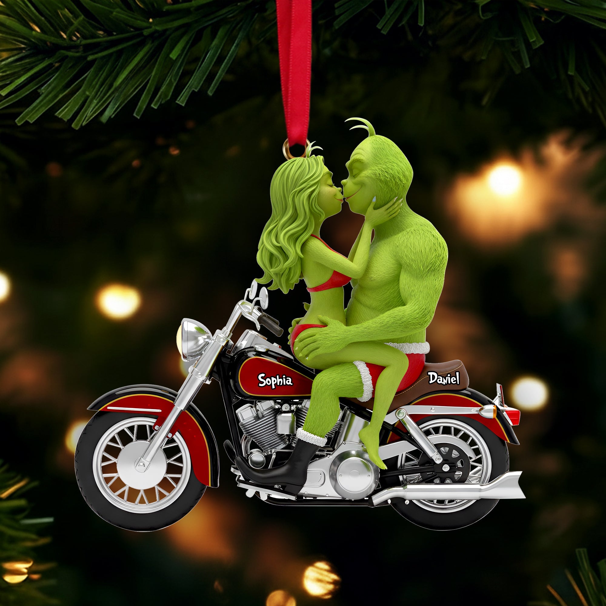 Love on the Road: Couple's Ride Together Ornament - Customizable Gift for Couples Ornament PopCulturePrints