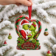 Load image into Gallery viewer, All I Want for Christmas is Your Big Boobs - Personalized Playful Desire Couple Ornament

