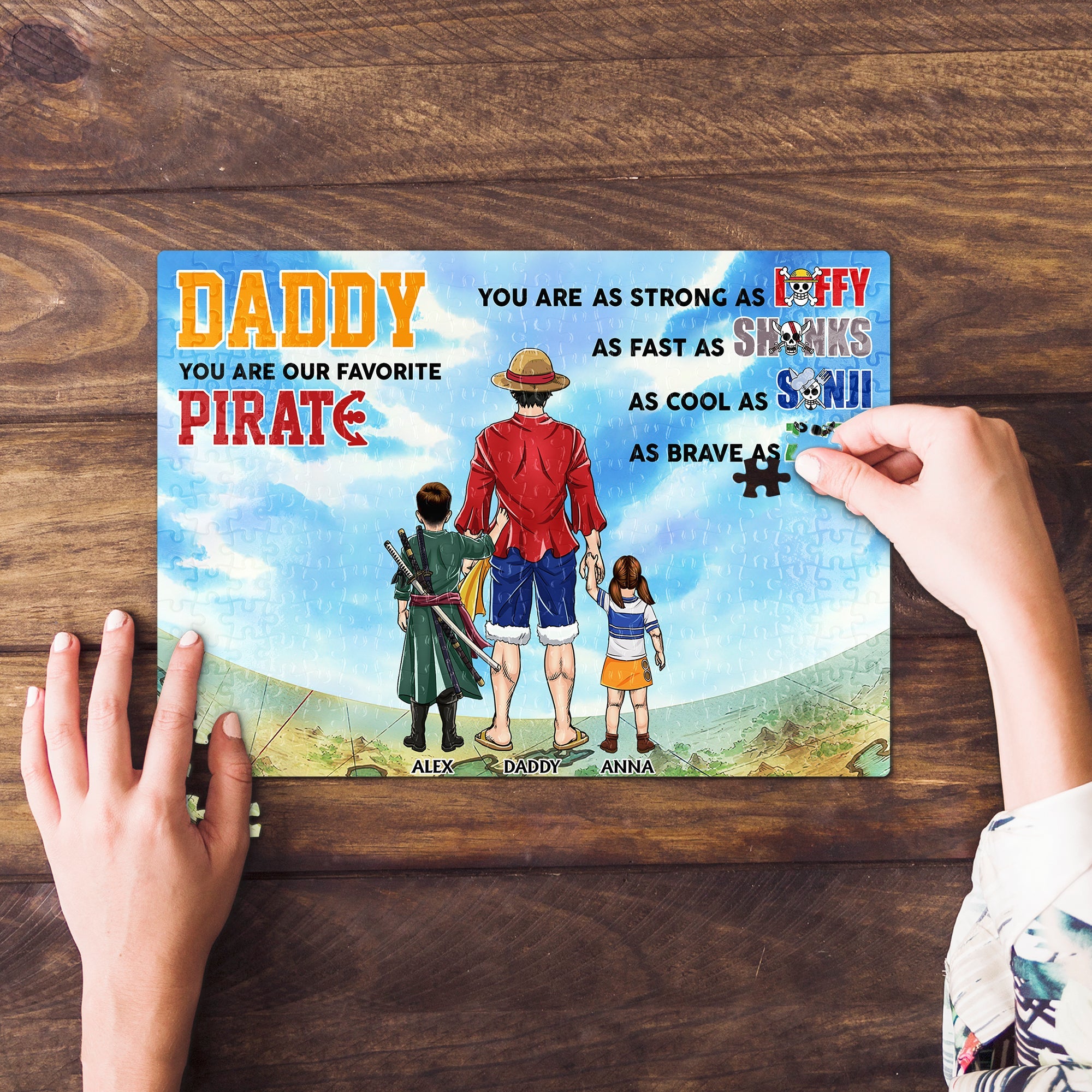 Personalized Pirate Dad Jigsaw Puzzle - Meaningful Gift for Father