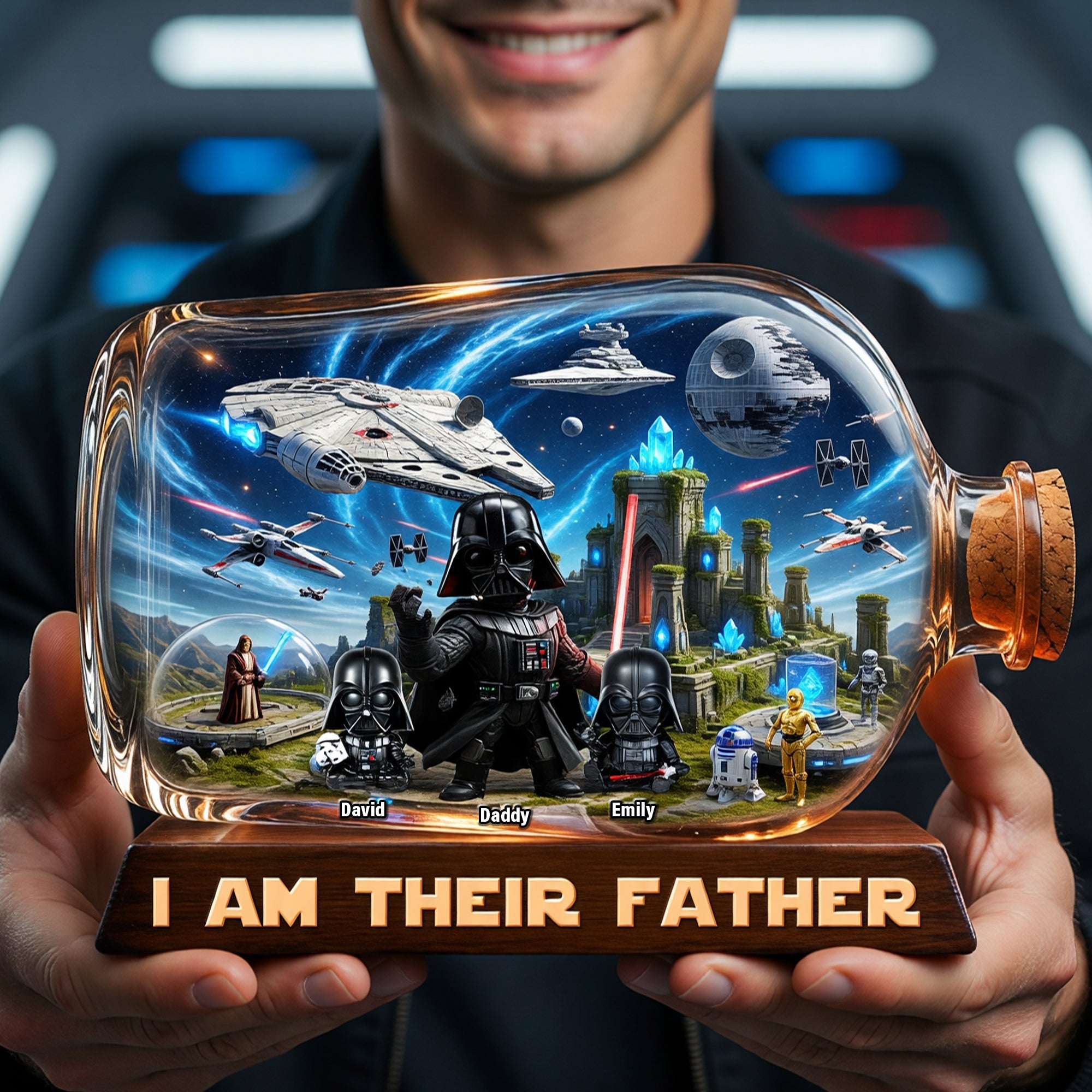 “I Am Their Father” - Fearless Cosmic Dad Acrylic Plaque - Personalized Gifts For Dads, Grandpas and More Shaped Plaques PopCulturePrints