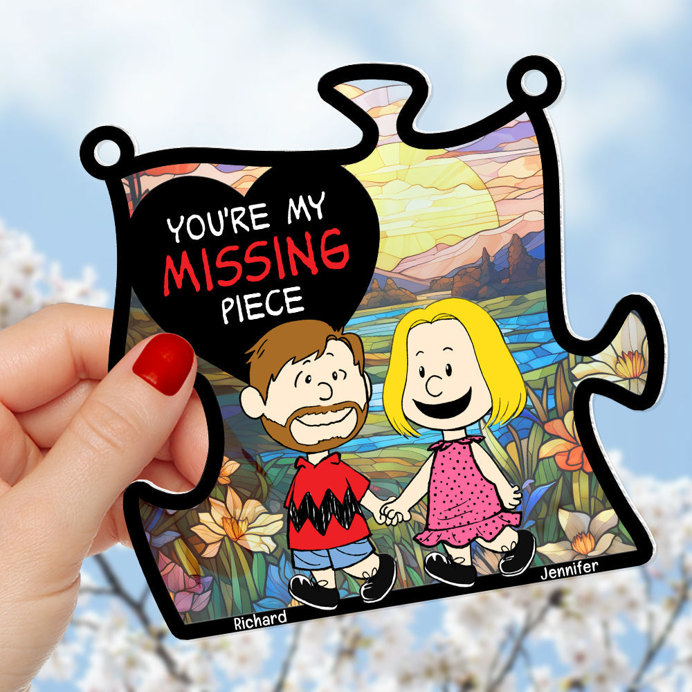 Personalized Couple Suncatcher Ornament - My Missing Piece