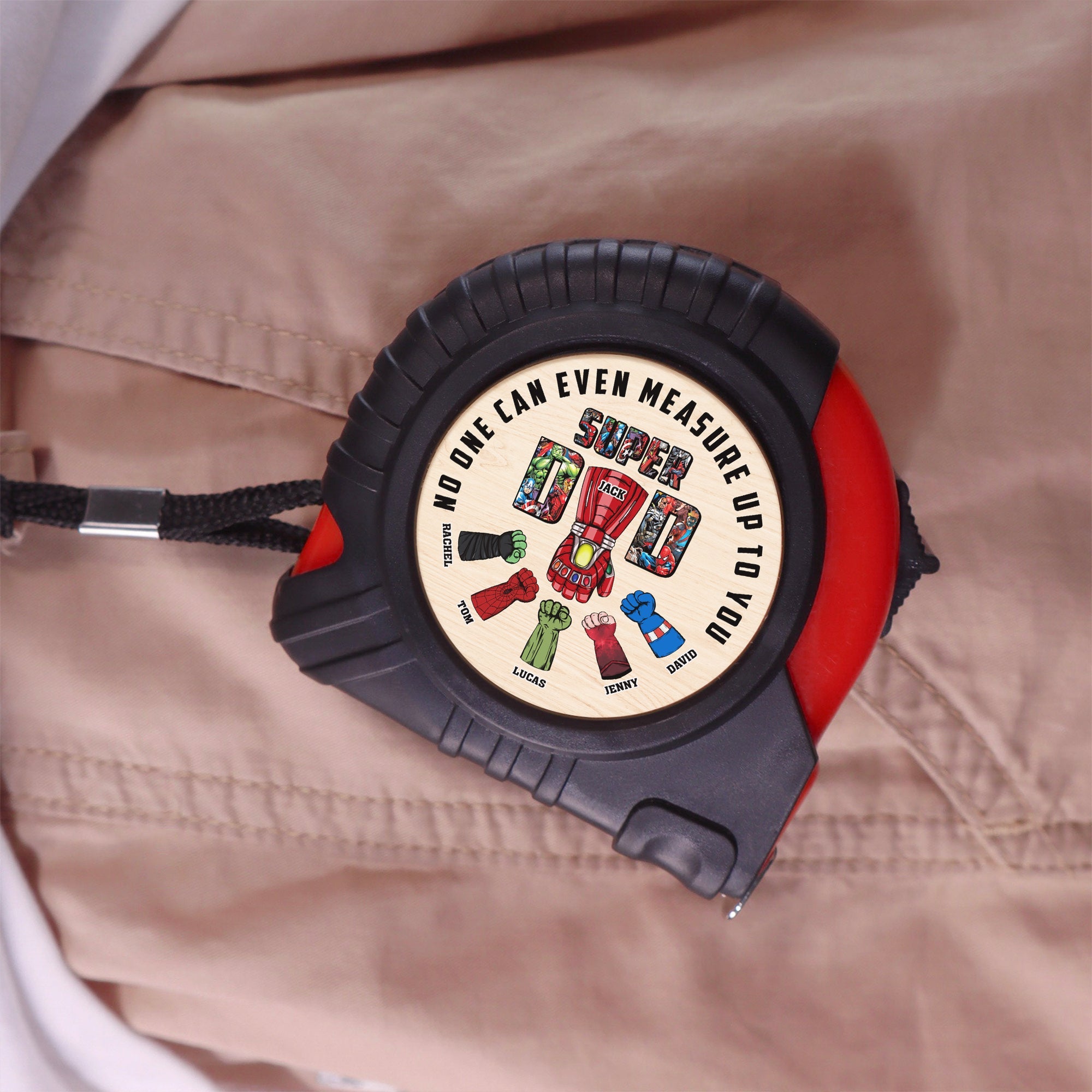 Super Dad Personalized Tape Measure - Unique Gift for Father's Day Tape Measures PopCulturePrints