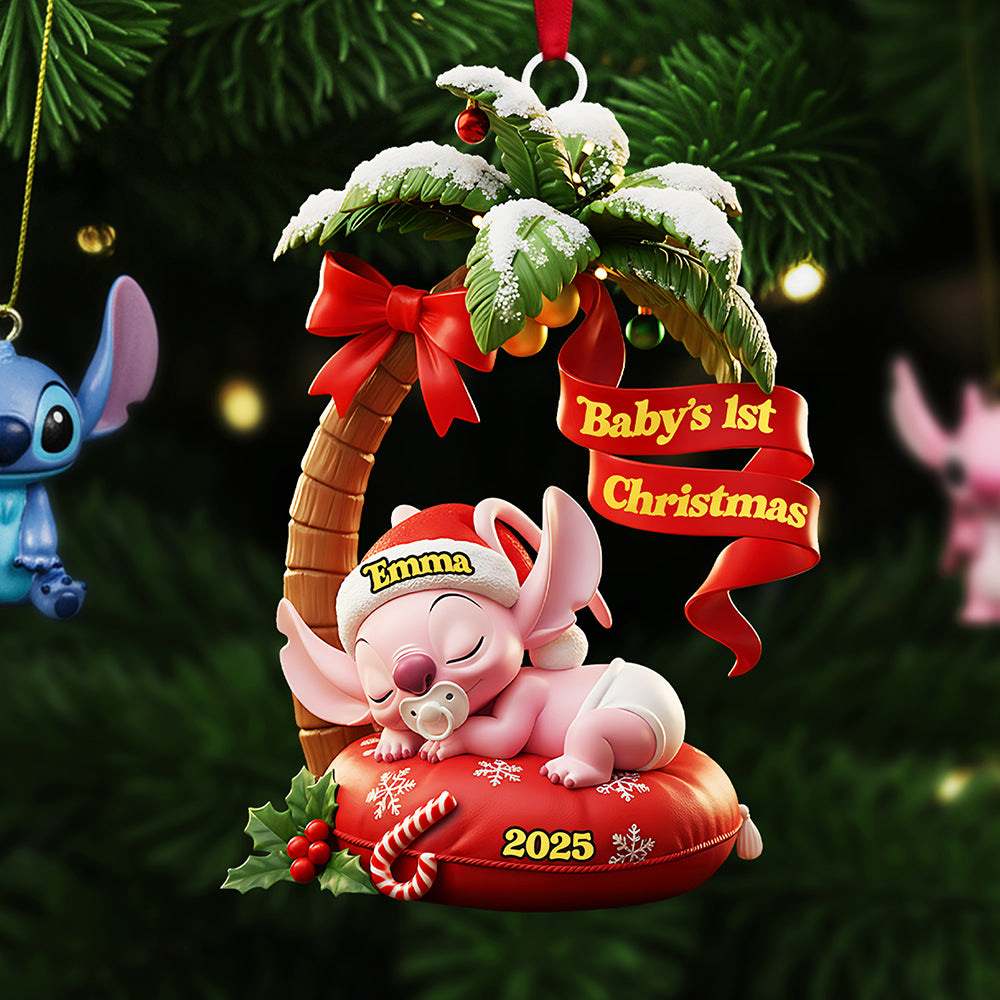 Celebrate Baby's 1st Christmas - Personalized Acrylic Ornament for Newborns Ornament PopCulturePrints