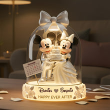 Load image into Gallery viewer, Happy Ever After: Personalized Wedding Couple Acrylic Light Box - Custom Gift for Couples Light Box PopCulturePrints
