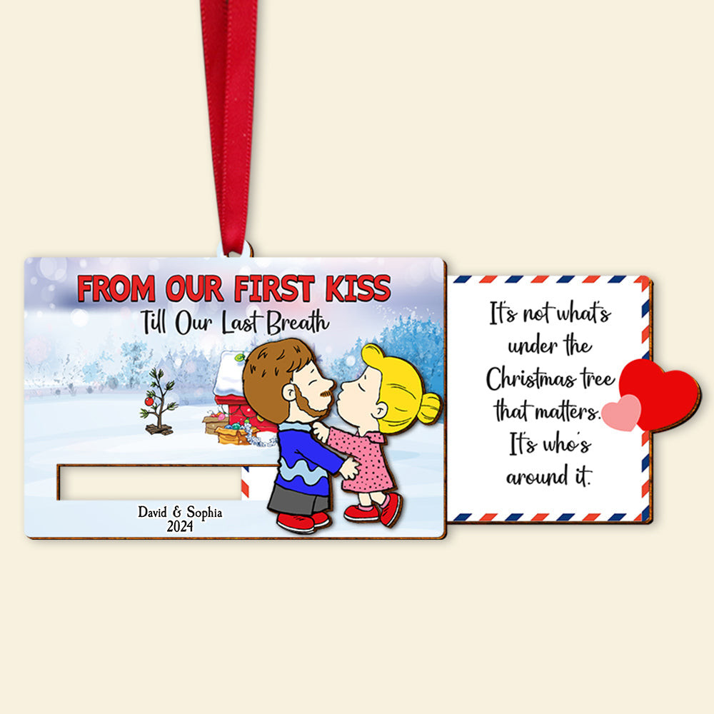 Custom Christmas Ornament for Couples - Personalized Valentine's Day Gifts Ornament PopCulturePrints
