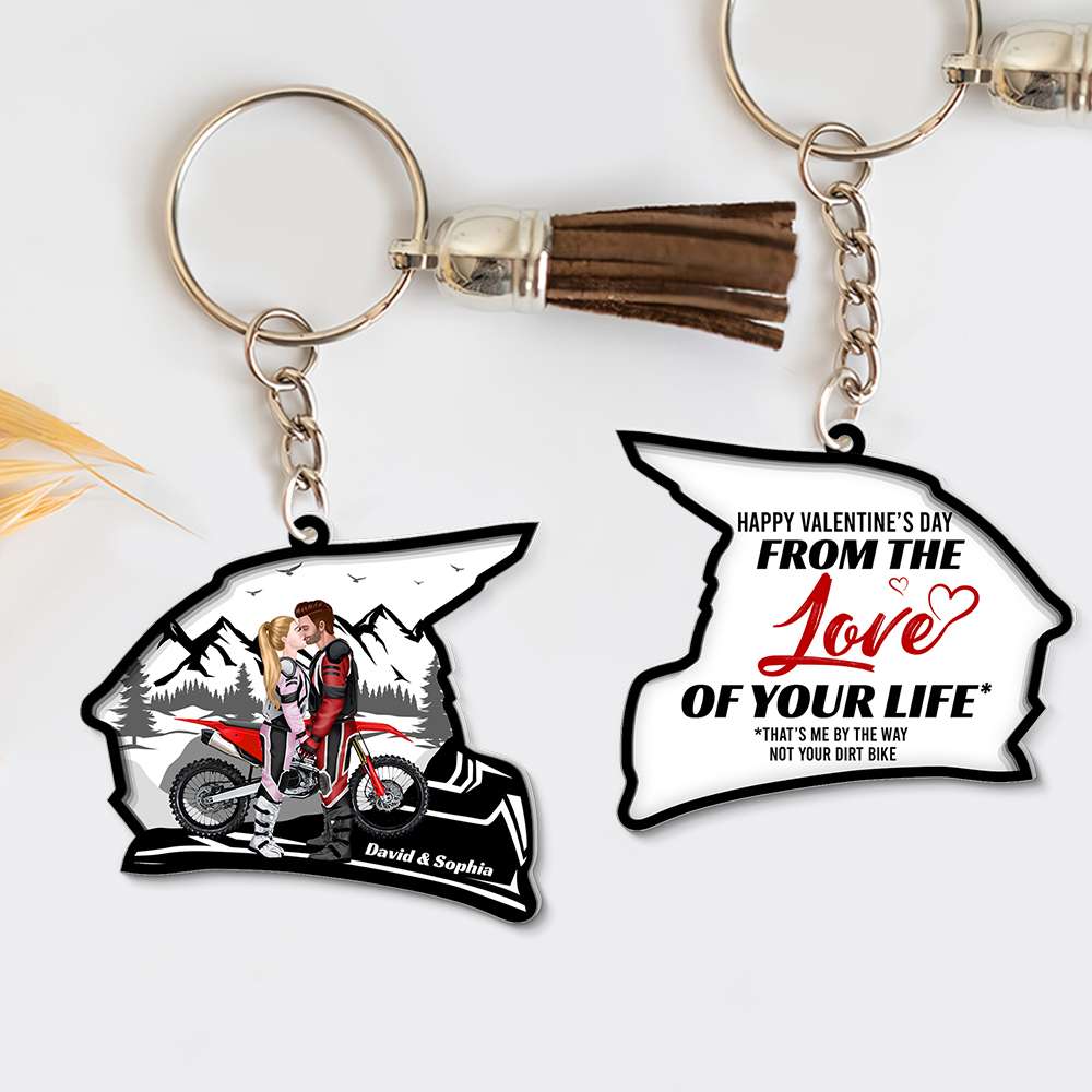 Custom Motocross Couple Keychain - Perfect Gift from Your Loved One Keychains PopCulturePrints