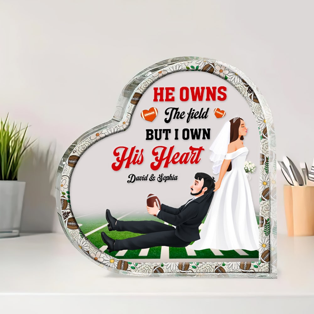 Personalized Heart Plaque for Football Lovers – Forever & Always Shaped Plaques PopCulturePrints