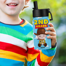 Load image into Gallery viewer, Personalized Cartoon Kids Tumbler - First Grade Adventure Tumbler Cup PopCulturePrints
