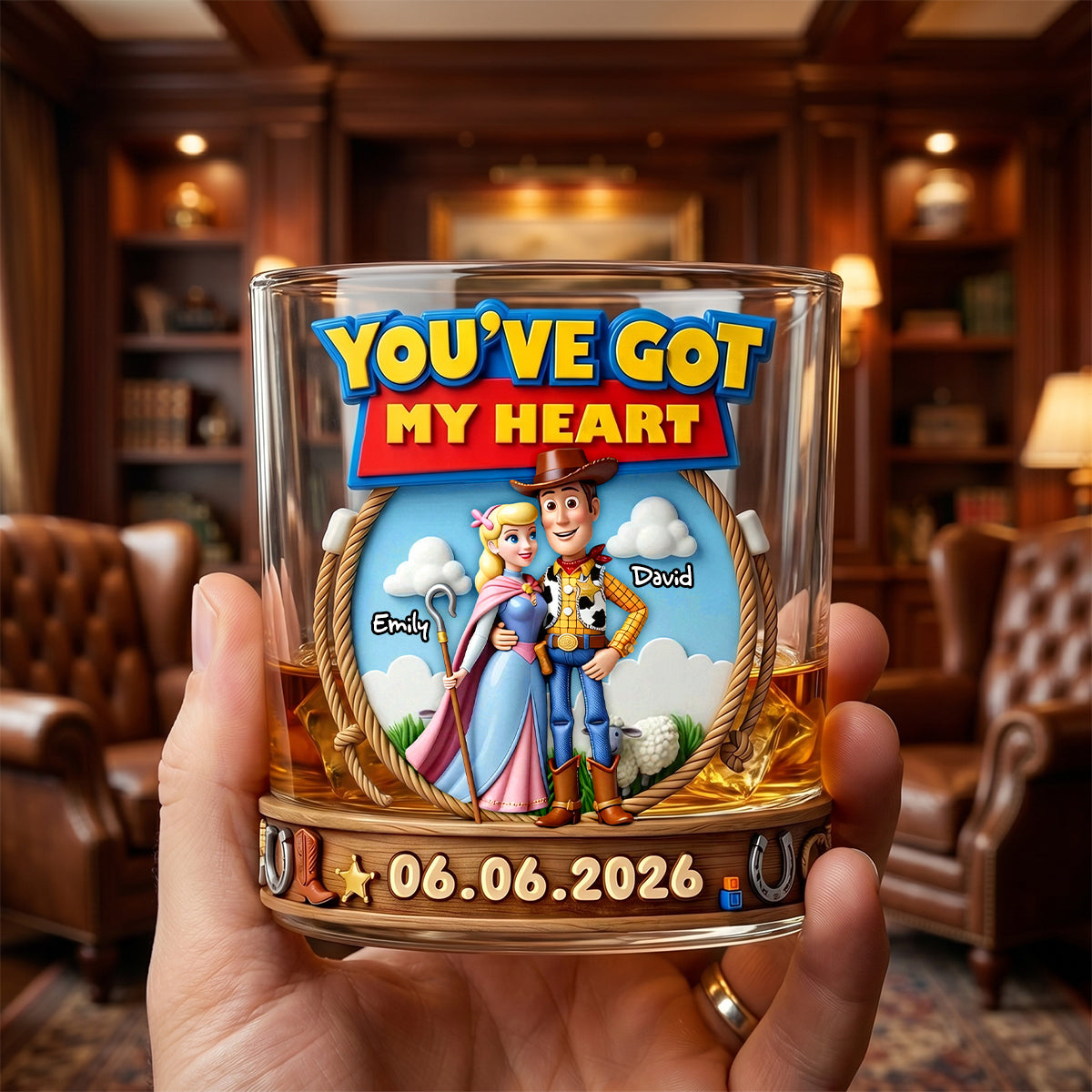 You've Got My Heart - Personalized Love Couple Drinking Glass