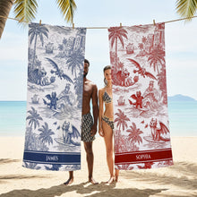 Load image into Gallery viewer, &#39;Embrace Your Fantasy with Winged Vibes&#39; - Personalized Beach Towel for Fantasy Lovers Beach Towel PopCulturePrints

