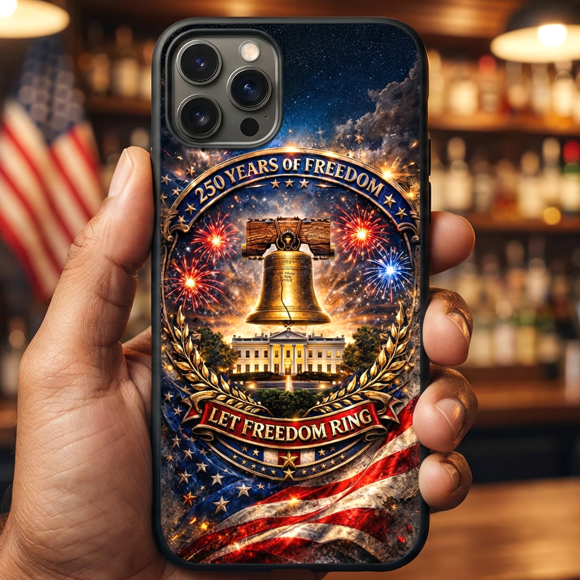 “Let Freedom Ring” - America 250th Anniversary Phone Case - Personalized Gifts for Patriots Phone Case PopCulturePrints