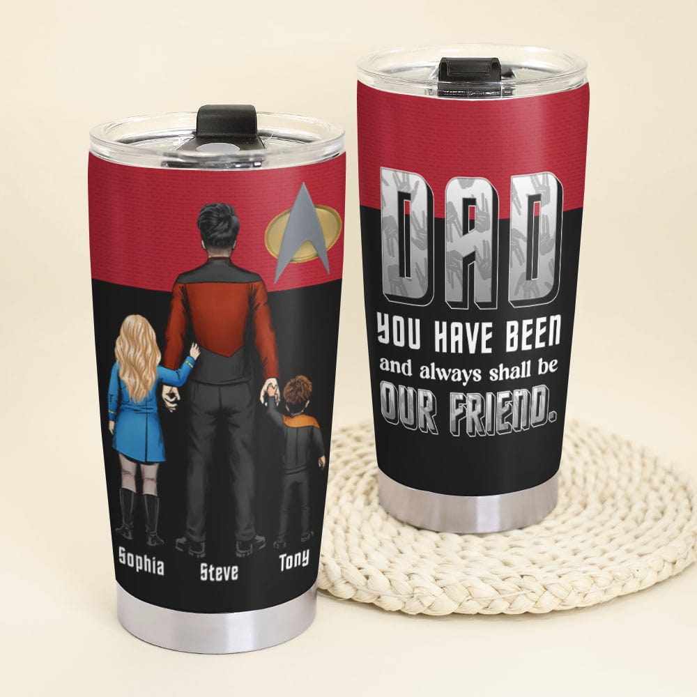 Best Dad Personalized Tumbler - Sci-Fi Family Gift Tumbler Cup PopCulturePrints