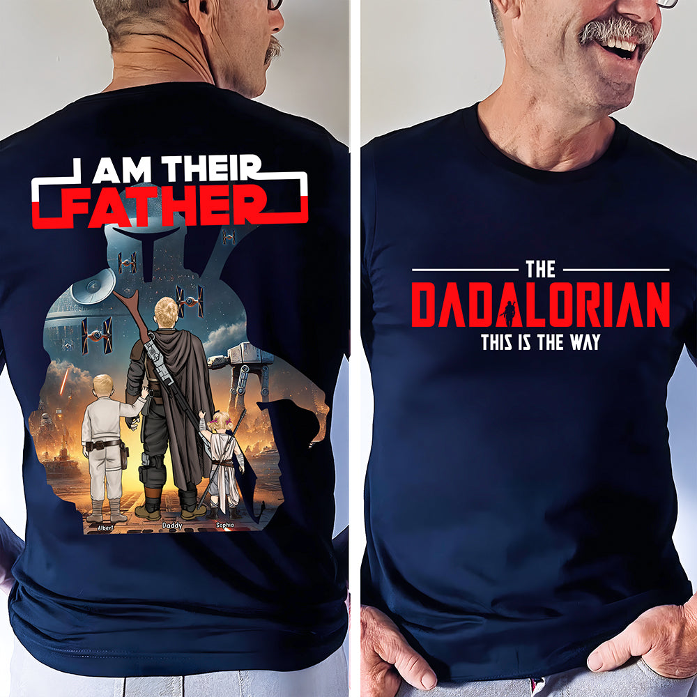"I Am Their Father" - Unique Personalized Galaxy Dad Shirt - Gift for Dad, Grandpa, Fathers' Day Shirts PopCulturePrints
