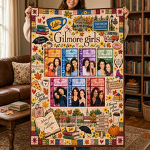 Load image into Gallery viewer, Where You Lead, I Will Follow - Cozy Autumn Small-Town Blanket - Personalized Gift for Gilmore Girls Fans Blanket PopCulturePrints

