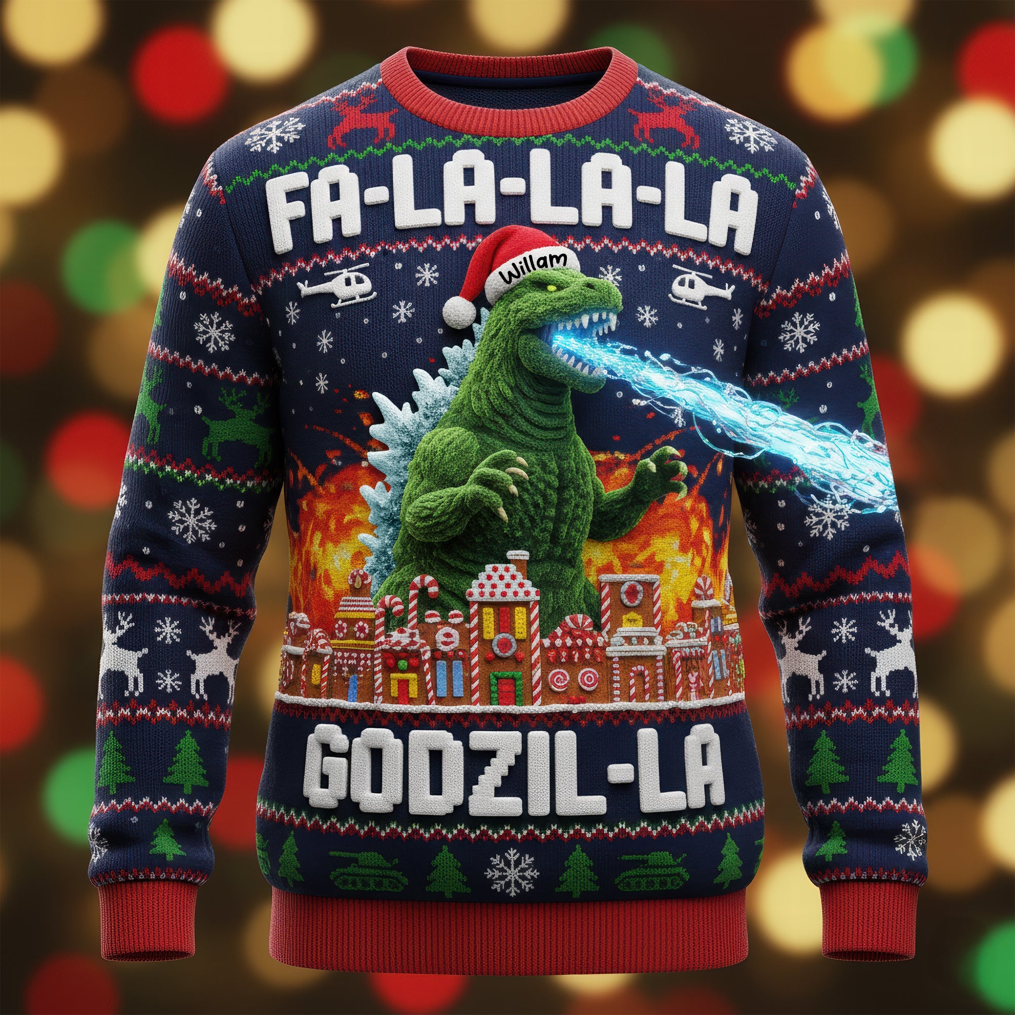 “Unleash Your Inner Monster!” - Holiday Monster Ugly Sweater, Personalized Gift for Movie Fans AOP Products PopCulturePrints