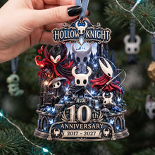 Load image into Gallery viewer, "Embrace the Darkness, Celebrate Your Love" - Dark Fantasy Anniversary Acrylic Ornament - Personalized Gift for Gamers
