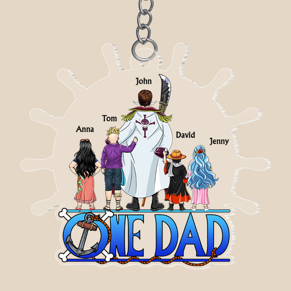 Custom Anime-Inspired Keychain for Dad - Personalized Father's Day Gift Keychains PopCulturePrints