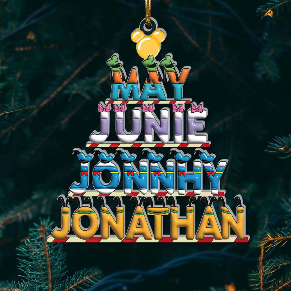 Custom Family Christmas Acrylic Alphabet Ornament Ornament PopCulturePrints