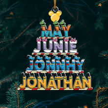 Load image into Gallery viewer, Custom Family Christmas Acrylic Alphabet Ornament Ornament PopCulturePrints
