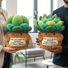 Load image into Gallery viewer, Thank You for Being My Emotional Support Coworker - Succulent Plant Custom Shaped Pillow Pillow PopCulturePrints
