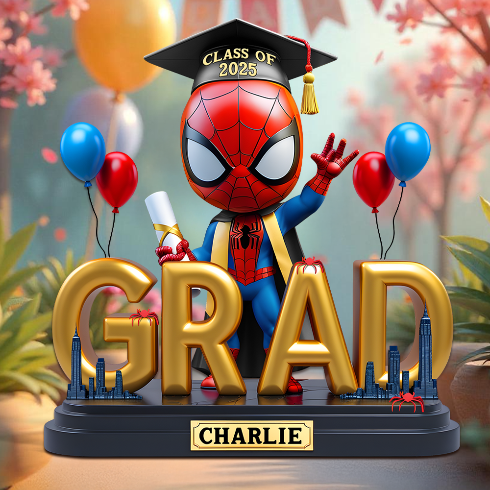 "Celebrate Your Achievement!" - Graduation Plaque - Personalized Gifts for Graduates - Custom Gift for Students, Friends, and Family Shaped Plaques PopCulturePrints