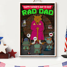 Load image into Gallery viewer, Rad Dad Personalized Wood Sign - Cool Father&#39;s Day Gift Wood Sign PopCulturePrints
