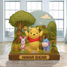 Load image into Gallery viewer, “Every Family is a Story, Welcome to Ours” - Personalized Mama Bear Plaque - Perfect Custom Gift for Mom, Grandma, or Any Loved One Shaped Plaques PopCulturePrints
