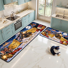 Load image into Gallery viewer, Believe in the Magic of Christmas - Magical Holiday Train Runner Rug, Personalized Gift for Family and Friends
