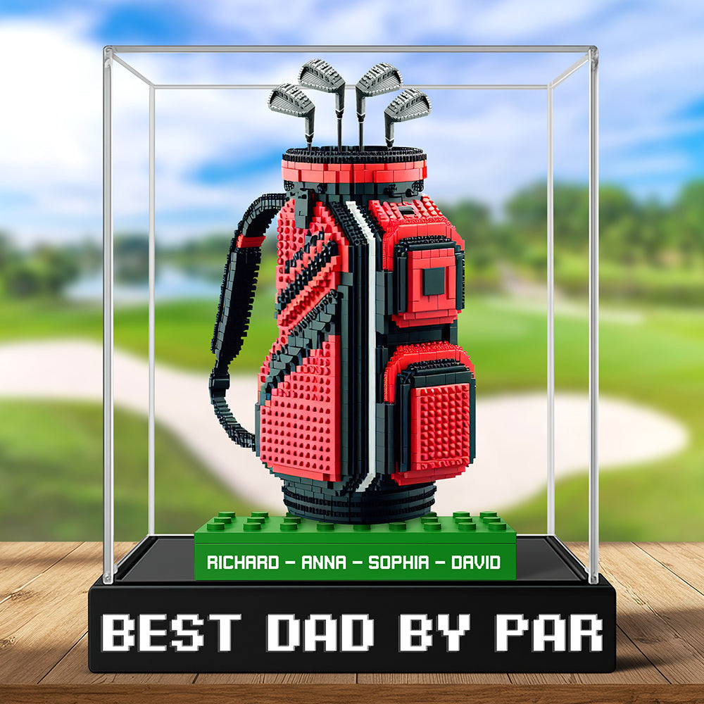 "Best Dad By Par" - Personalized Golf Dad Acrylic Plaque - Perfect Gifts for Dad, Grandpa, and More Shaped Plaques PopCulturePrints