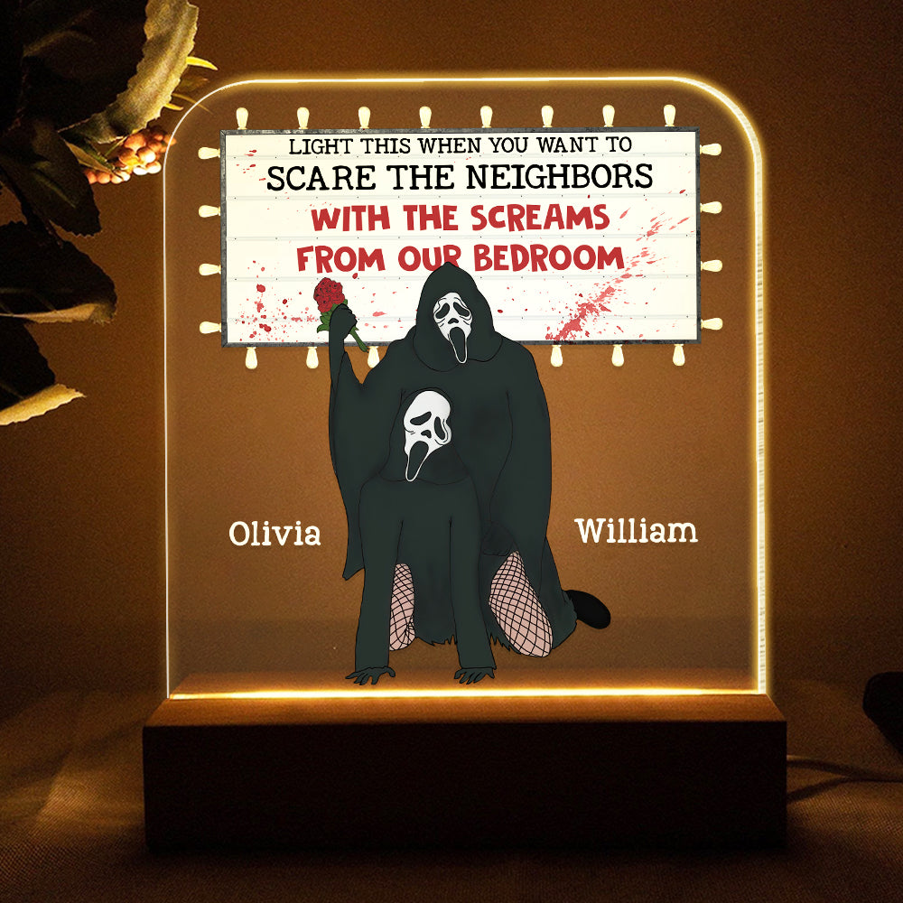 Personalized Horror Romance LED Light - Movie Fan Gift for Valentine's Day Gifts Led Night Light PopCulturePrints