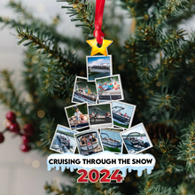 Load image into Gallery viewer, Custom Photo Boat Christmas Acrylic Ornament Ornament PopCulturePrints
