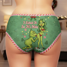Load image into Gallery viewer, I Licked It So It&#39;s Mine - Spicy Green Couple Women&#39;s Briefs | Personalized Gift for Her Boxer Briefs PopCulturePrints
