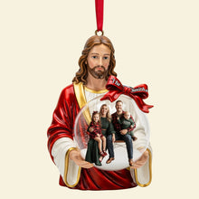 Load image into Gallery viewer, &quot;Bring Joy This Christmas with Personalized Jesus Ornament&quot; - Custom Photo Christmas Ornament, Perfect Gift for Family, Friends, and Christian Believers Ornament PopCulturePrints
