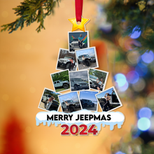 Load image into Gallery viewer, Personalized Off-Road Acrylic Christmas Ornament - Merry Jeepmas 2024 Ornament PopCulturePrints
