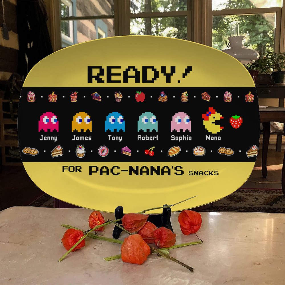 Custom Pac-Man Themed Resin Snack Plate Resin Plate PopCulturePrints