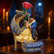 Load image into Gallery viewer, “Tale as old as time” - Personalized Romantic Rose Couple Acrylic Plaque - Perfect Gift for Lovers, Friends, Anniversaries, Weddings Shaped Plaques PopCulturePrints
