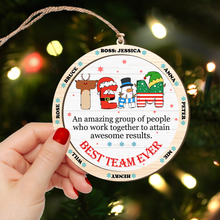 Load image into Gallery viewer, Personalized Team Wood Ornament - Best Coworkers Gift Ornament PopCulturePrints
