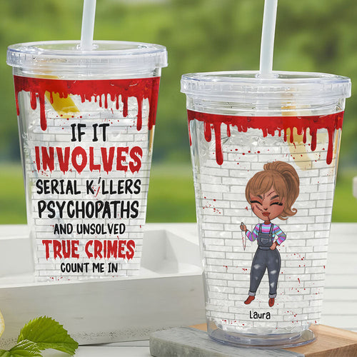Personalized Serial Killer Horror Tumbler - Halloween Gift Tumbler Cup PopCulturePrints