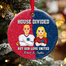 Load image into Gallery viewer, Personalized American Football Couple Christmas Ornament - Unique Holiday Gift for Valentine&#39;s Day Gifts Ornament PopCulturePrints
