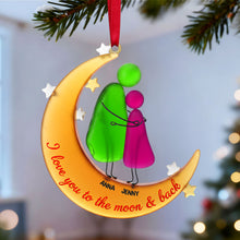 Load image into Gallery viewer, &quot;I Love You to the Moon &amp; Back&quot; - Personalized Christmas Ornament, Custom Gift for Grandma and Loved Ones Ornament PopCulturePrints
