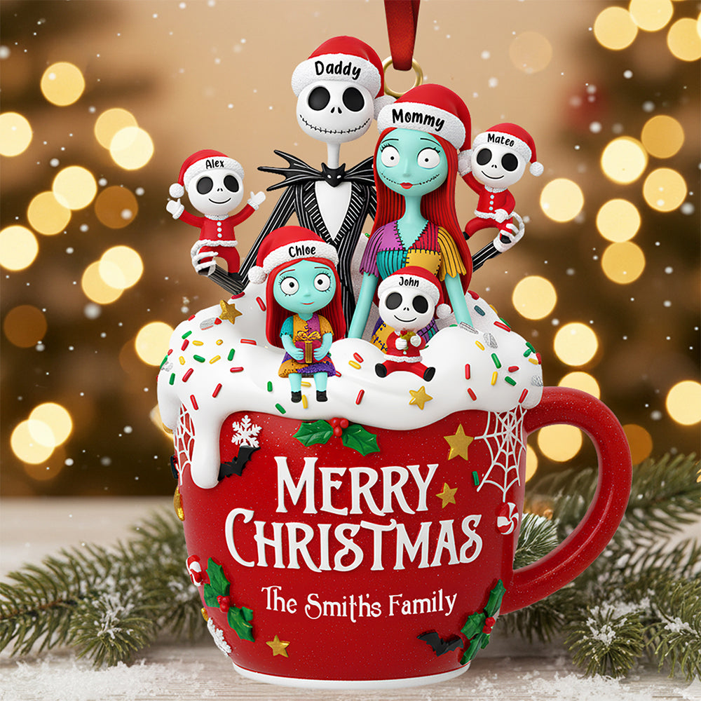 Merry Christmas Family Ornament - Personalized Gift for Family & Friends Ornament PopCulturePrints